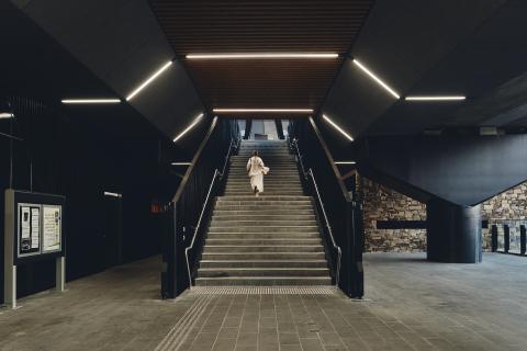 Lilydale Station main entry stair